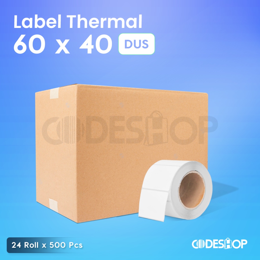 

1 Dus 24 Roll Label Timbangan 60 x 40 Direct Thermal 60x40mm 500 Pcs