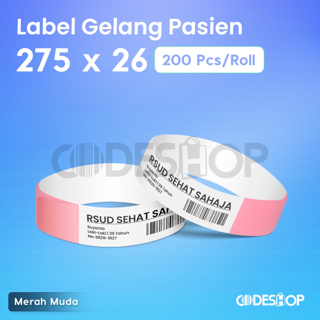 

Gelang Termal 275x26mm / 275 x 26 / 275x26 mm Warna Pink