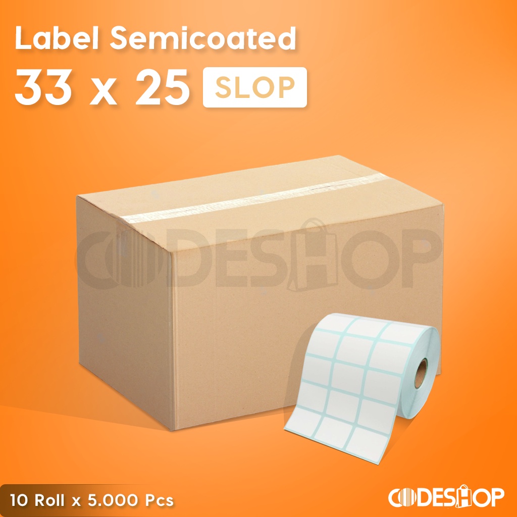 

1 Slop Isi 10 Label Harga 33 x 25 Semicoated 33x25 mm 5000 Pcs