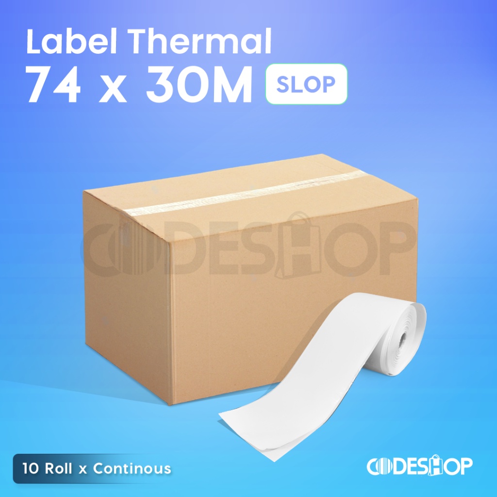 

1 Slop Isi 10 Label Continous 74 x 30 Direct Thermal 74x30 meter