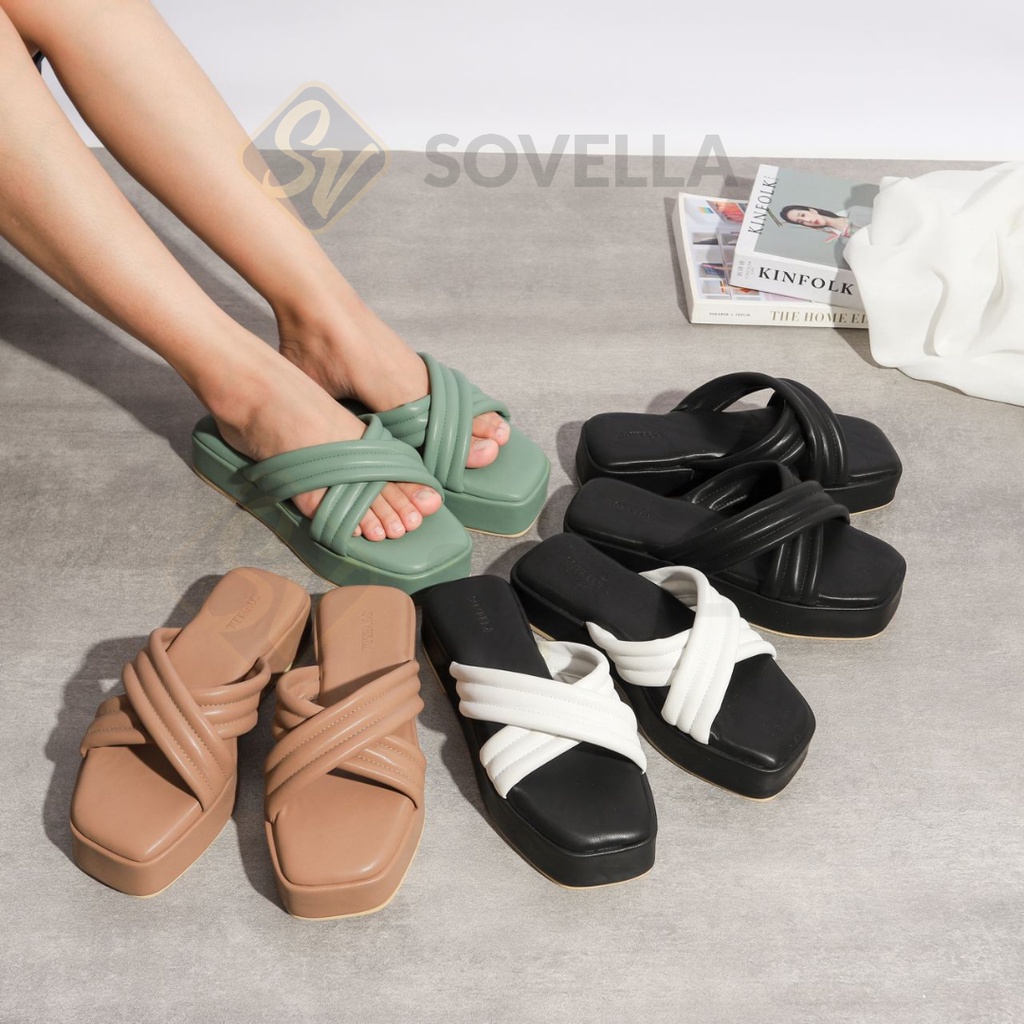 SOVELLA Amyra Sepatu Wedges Sandal Wanita Sendal Hak
