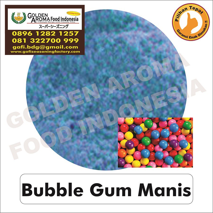 

Bumbu Tabur Rasa Bubble Gum Manis 1Kg, Jual Bubuk Tabur Permen Karet Manis Powder Enak Aman