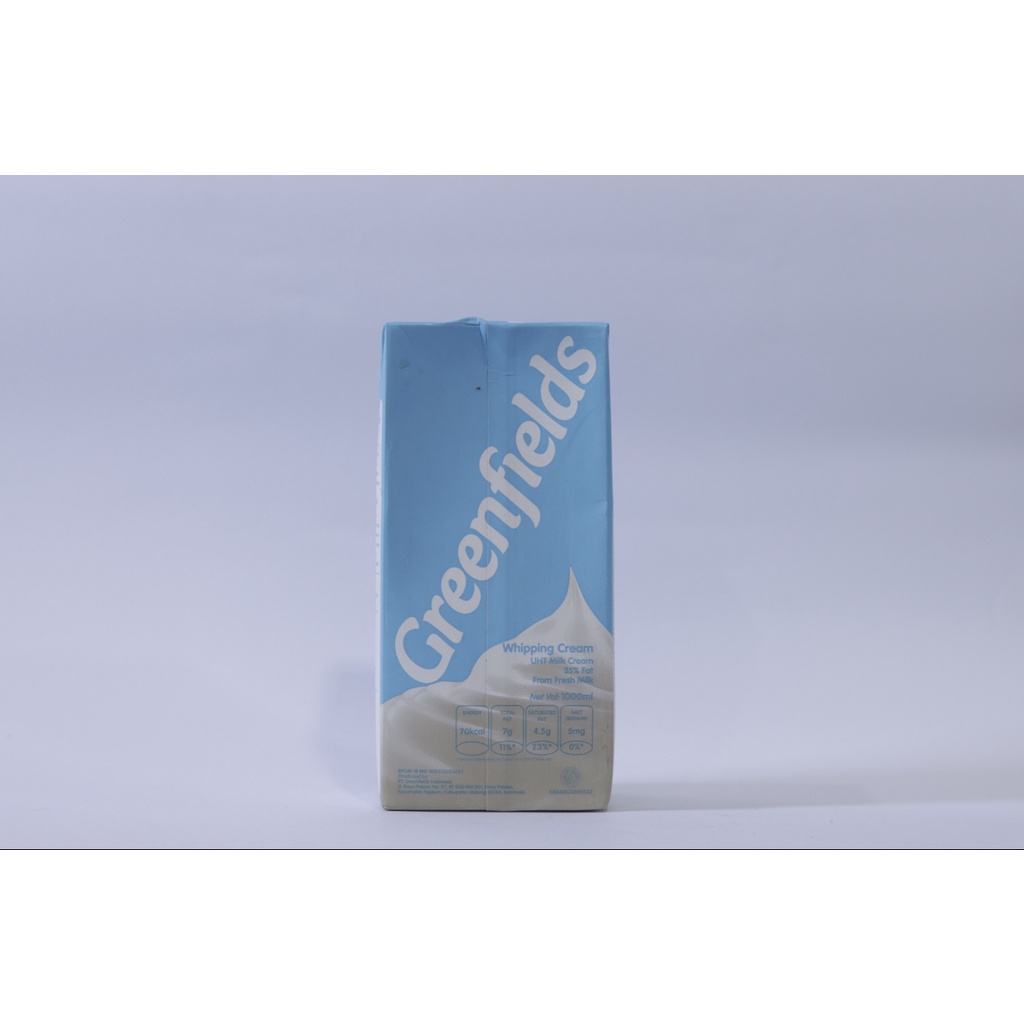 

Greenfields Whipping Cream 1 liter/ Whip Cream UHT Milk Cream 1L 1000ml