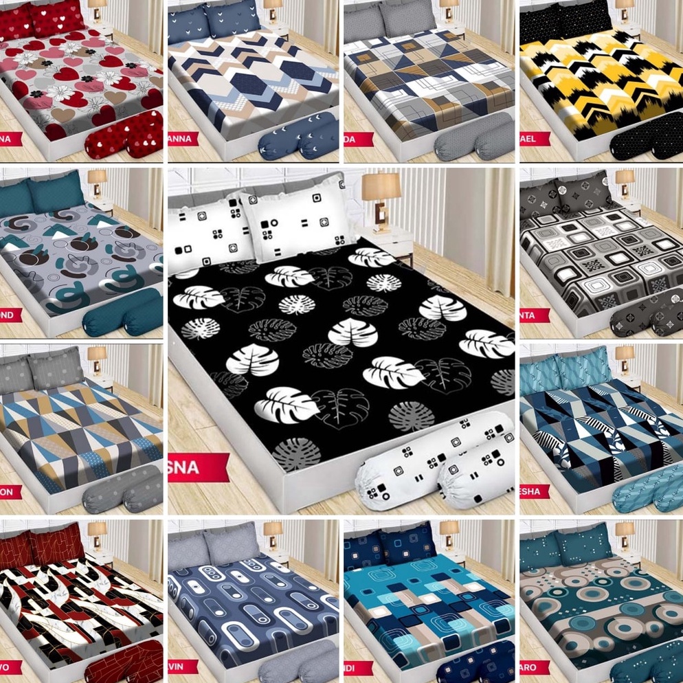 MURAH MERIAH SPREI / SEPRAI BONITA 3D DISPERSE Uk No 1 / KING 180x200x20 - MOTIF2 MINIMALIST