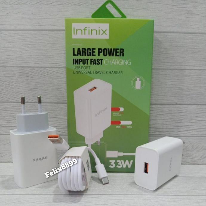 CHARGER INFINIX NOTE 10 NOTE 10 PRO ORIGINAL TYPE C FAST CHARGING 33W