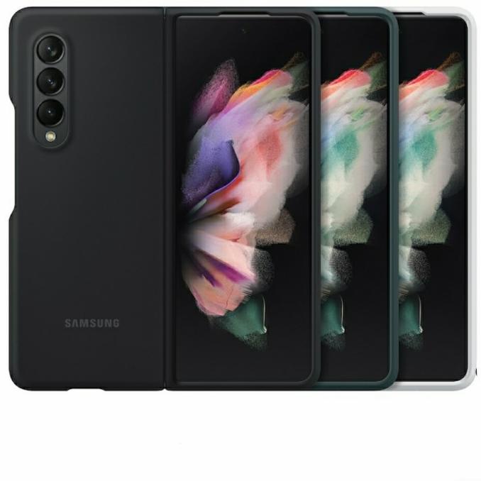 Original Silicone Cover Case Samsung Galaxy Z Fold 3 SoftCase Casing