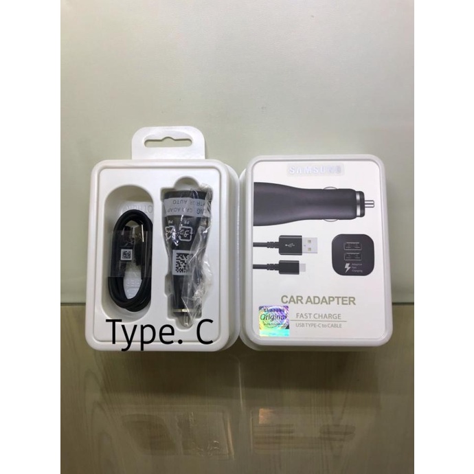 Charger Mobil Samsung A5 A7 S8 Fast Charging USB Type C ADAPTER ORI