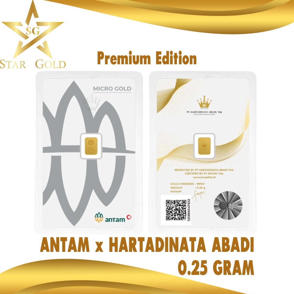 COD Star Gold Logam Mulia Micro Gold Antam Hartadinata 0.25 Gram Premium Series zgmzr