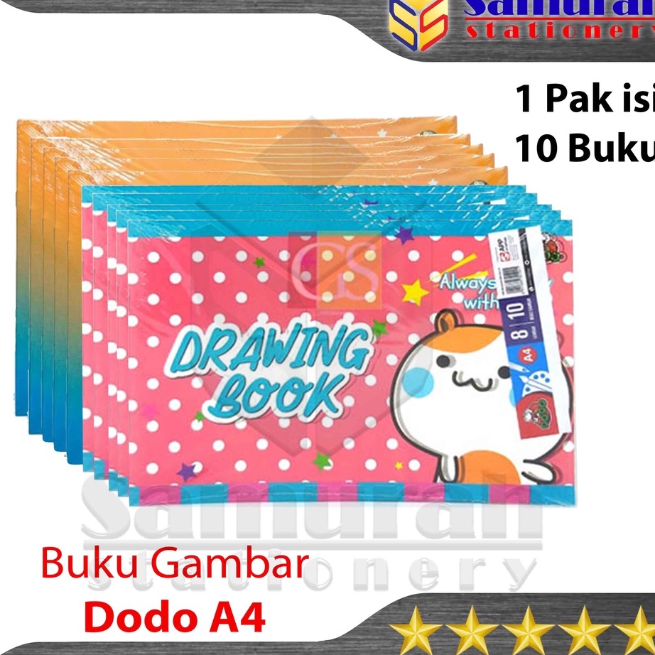 

[GZ♡/O❣> Buku Gambar Dodo Ukuran A4 1 Pak isi 10 Buku / Drawing Book Uk A 4 / Buku Sketsa Mengambar Kecil Untuk TK SD SMP SMA- viiral..!