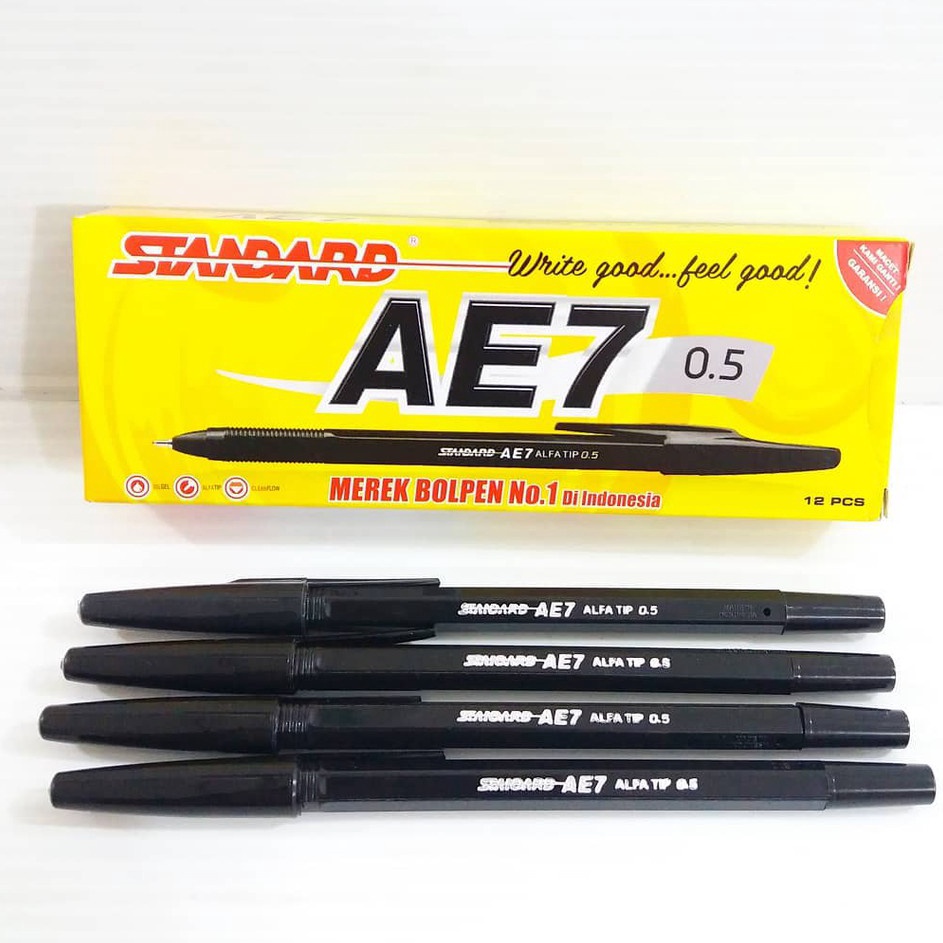 

RZKC4089 BOLPEN AE7 FINE 0.5 BLACK PACK 12PCS STANDARD / BOLPEN STANDARD