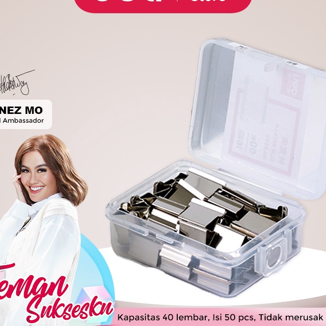 

(K➲2❣-O) Deli Fastener Clip Refill / Refill Binder Clip / Isi Penjepit Kertas Otomatis Isi 50 Kapasitas 40 Lembar 8592 paliing.laris.