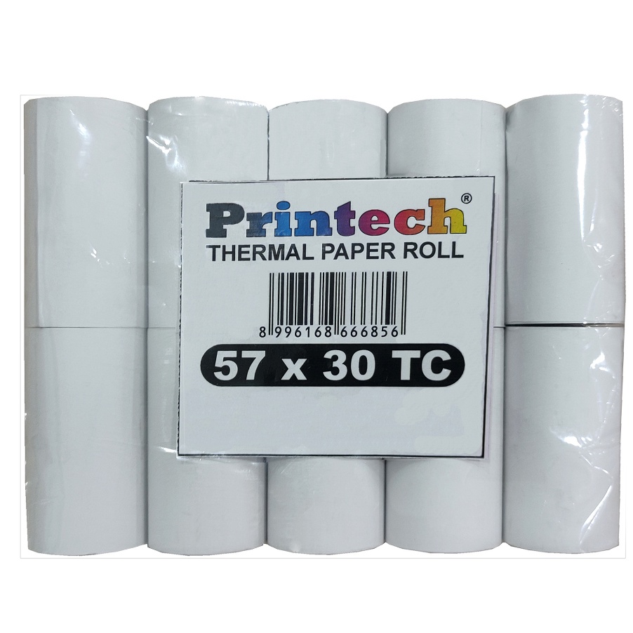 

[ご O♫SP] PRINTECH Kertas Thermal Kasir 57x30 Coreless Tanpa Bungkus 10 Roll - 03002-TB/ langsung.kirim..!