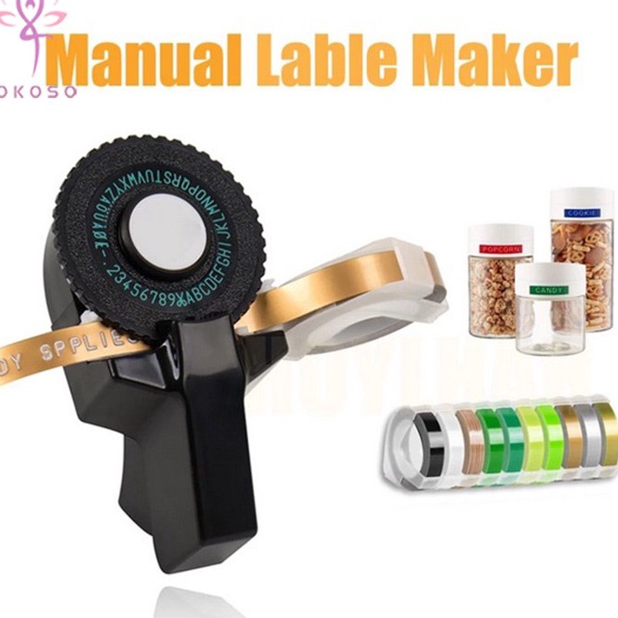 

[L-C✯㊠11] CIDY dymo embossing label maker / Mesin Printer Label Mini 3d Manual Diy- super.keren!
