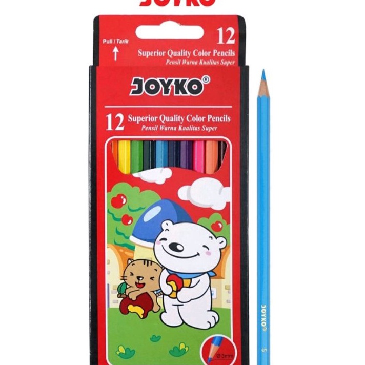 

(☀ K❤7K] Pensil Warna Joyko CP-12PB Color Pencils 12 Warna- kekiniian.