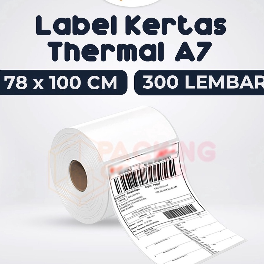 

(OT☑/K➲) Kertas Label Sticker Resi Thermal Barcode 78x100 mm Gulung Isi 300 pcs- super.kerren..!