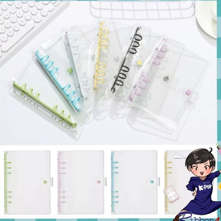 

[EF❤/L♡> A5 A6 Binder Besi Warna Transparan 6 Ring/ pasti.diikirim..!