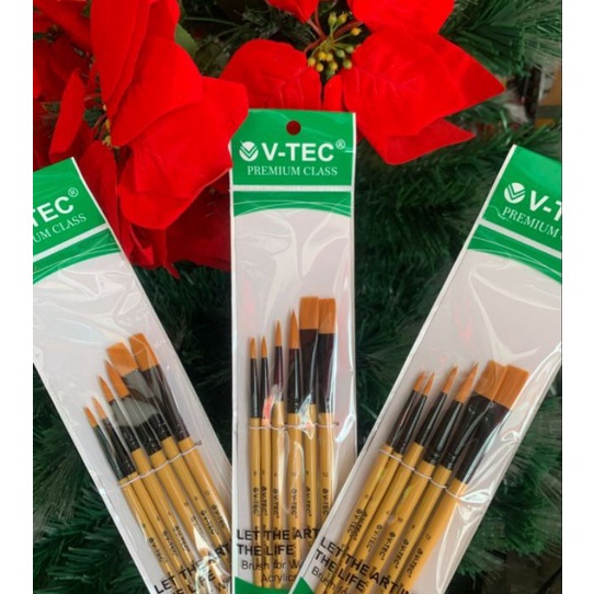 

[➤ N◆5X] kuas vtec set 102 isi 6 br 8 untuk cat air acrilic poster- super.keren..