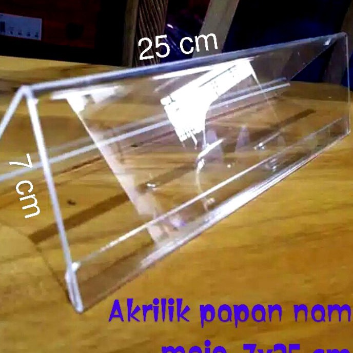 

(LT☑/B㊚] AKRILIK NAME PLAT TAG PAPAN NAMA MEJA 7X25 CM/ pasti.dikiriim..