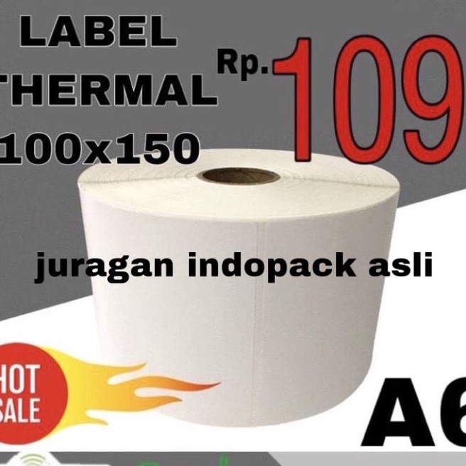 

[W-Z✯㊛W> LABEL STICKER THERMAL 100 X 150 BARCODE 100X150 UKURAN A6- langsung.kirim.!