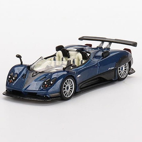 HOT SALE MINI GT 1:64 MGT00370L, ZONDA PAGANI HP BARCHETTA, BLUE TRICOLORE TERLARIS