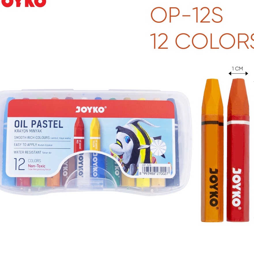 

[♡ O❦4C> Crayon JOYKO 12 warna/oil pastel krayon minyak JOYKO/ amanahh..