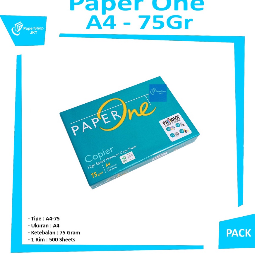 

[S12♡/U☑] PAPERONE - A4 - 75 Gr - Kertas Foto Copy HVS - Rim- banyak diminati..