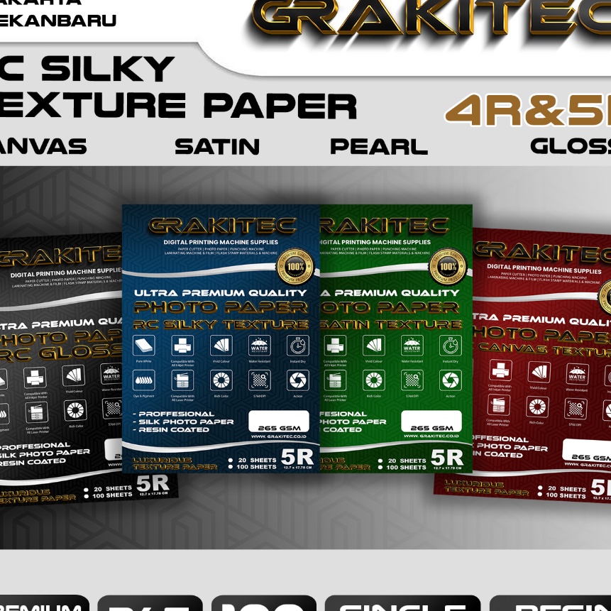 

[WW-➛❤W) Kertas Foto 4R / 5R Doff Silky Texture Kulit Jeruk 100 Lembar Professional Silky, RC Glossy Photo Paper, Motif Pearl, Canvas, Satin / Luster Resin Coatedpaling.laris.!!