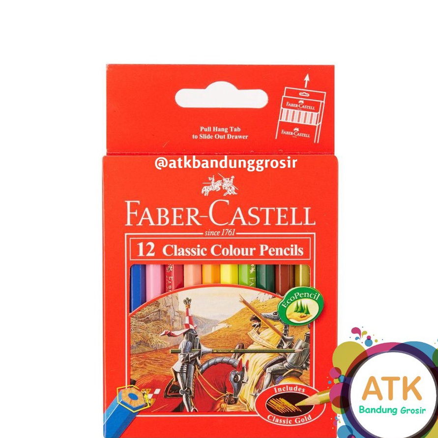

(CW♪/O➲] Pensil Warna Faber Castell Classic Colour Pencils 12 Short Pendek- muraah..!