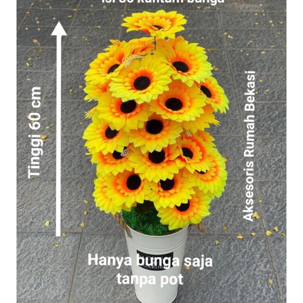 ・ GROSIR Pohon matahari artificial 36 kuntum (bunga saja) Murah`