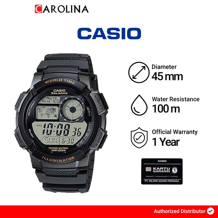 Franc- Jam Tangan Casio Ae-1000W-1A Pria