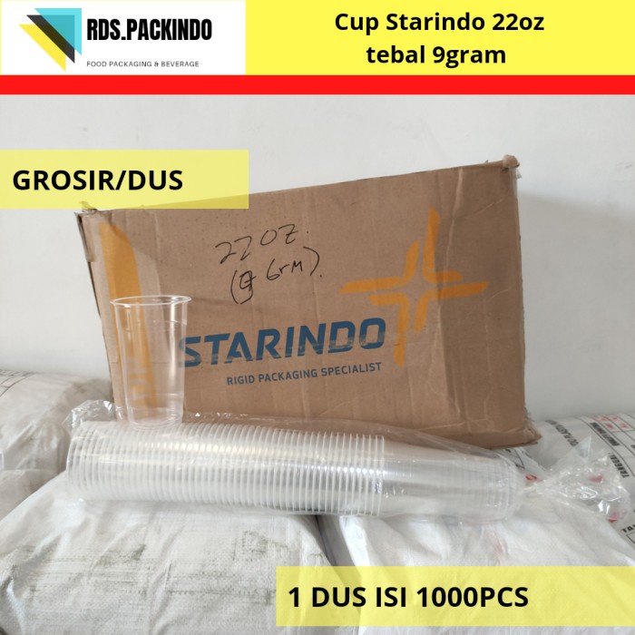 Gelas Cup Pp Merk Starindo Uk 22Oz // Cup Pp Murah