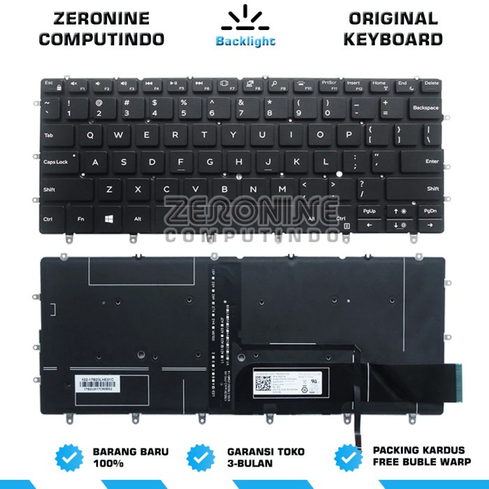 Viral Keyboard Laptop Dell Xps 13 9380 9370 9305 7390 Backlit