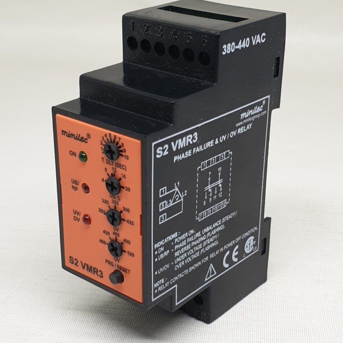 NEW SERIES MINILEC S2 VMR3 PHASE FAILURE RELAY ORIGINAL TERBARU