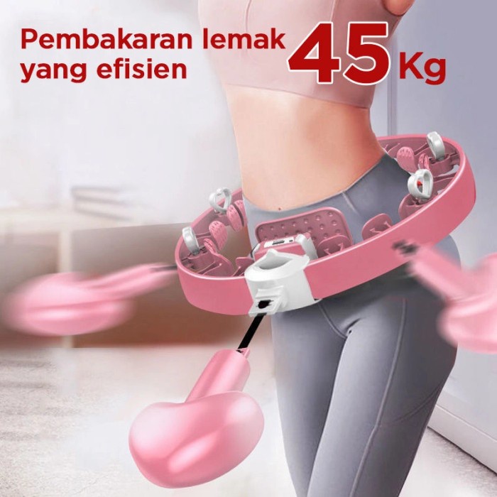 Terlaris Smart Hula Hoop Olahraga Perut - Alat Pengecil Perut - Alat Fitnes