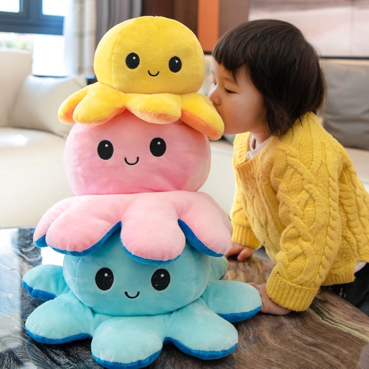 Ready Boneka Gurita bolak balik/Boneka gurita viral/boneka gurita murah/Boneka gurita trend d Terbar