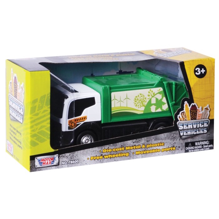 Mainan Replika Motormax Service Vehicles Garbage Truck 78604