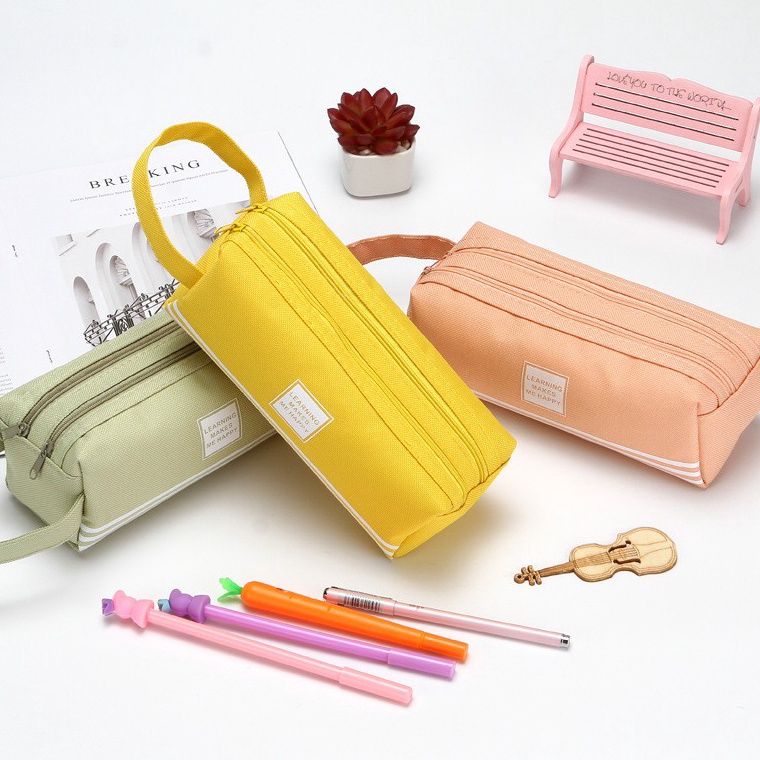 

[CODE BARANG 698WEG] [Grosir] Kotak Pensil Round Dual Zipper / Tepak Pencil Case Kapasitas Besar Dompet Pouch Tempat Bolpen Pen Make Up Must Buy