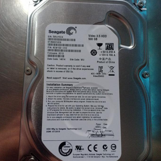 Harddisk Internal Pc 3.5 Inch 500Gb Seagate