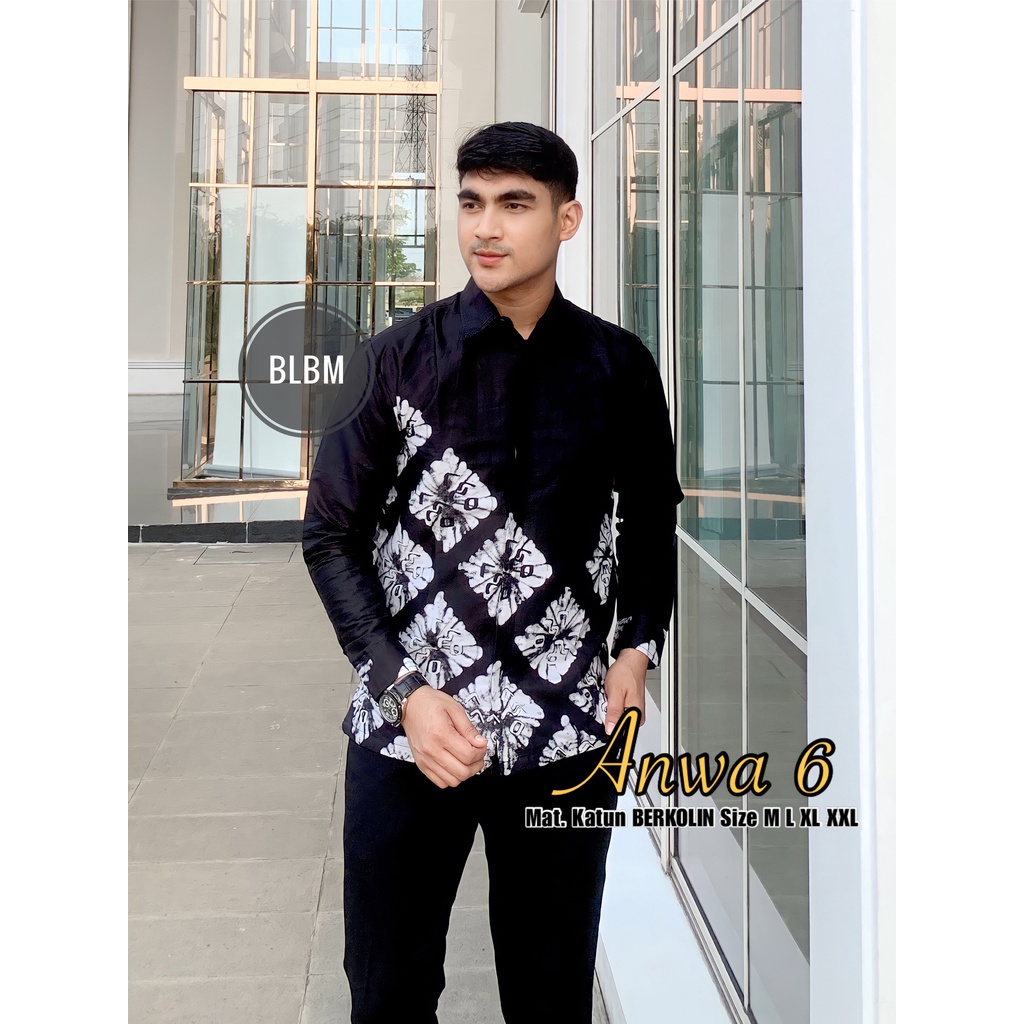 Batik Pria Batik Lontara kode Anwa 5 Anwa 6 by Batik Lanang Mamez Batik Makassar