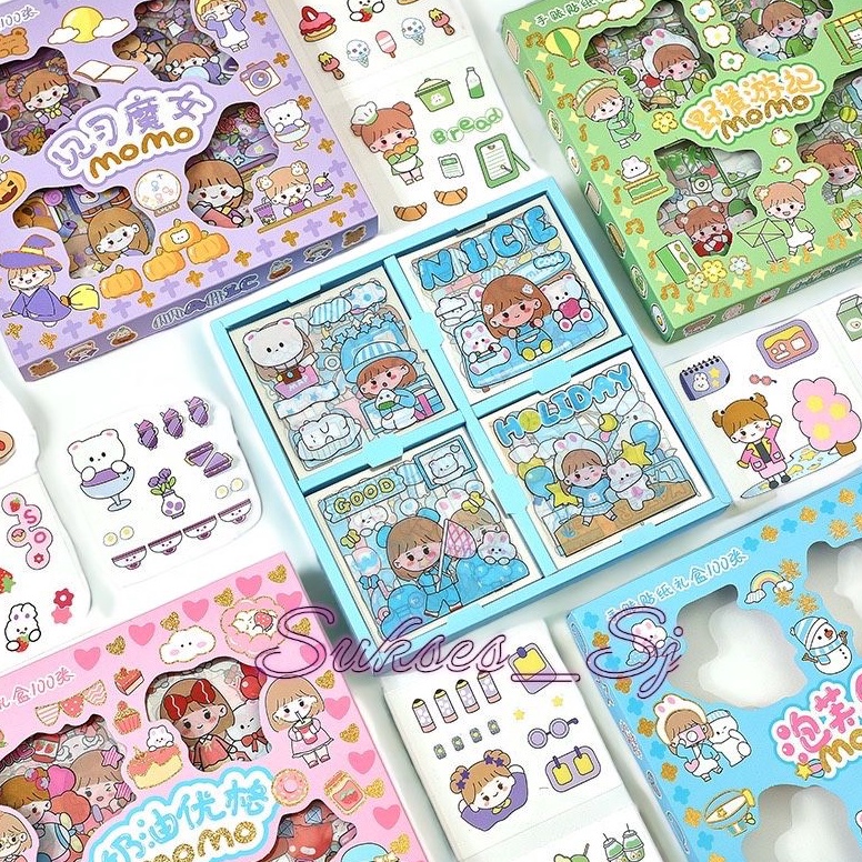 

BMZQ4440 Sticker Waterproof Sticker Momo Dapat Box Isi 100 Lembar