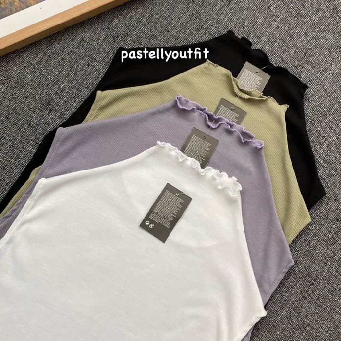 Terlaku,, Inner Sleeveless Turtleneck Tanpa Lengan Wanita.