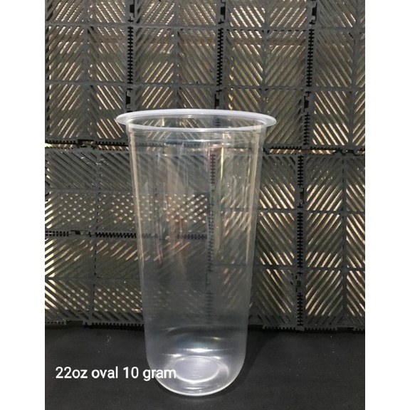 GERG-72 Gelas Plastic Cup PP 22 Oz oval  9 dan10 Gram/gelas  Plastik cup 22 oz /Gelas Cup Plastik Pp
