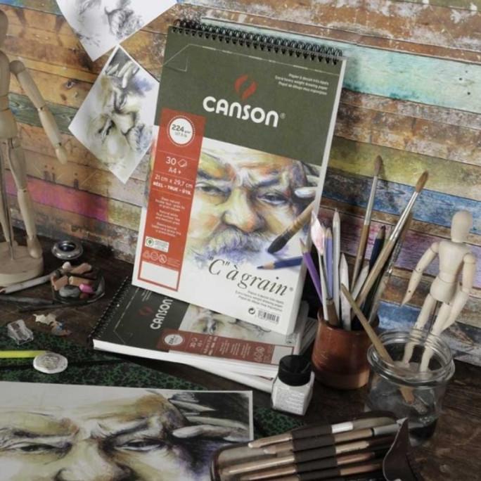 

Canson C a Grain A4 125 gsm sketch book/buku sketsa gambar teknik