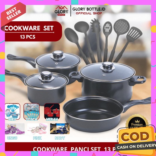 Panci Set Isi 5 Pcs Anti Lengket Promo 3 In 1 Stainless Tebal Murah Perlengkapan Dapur Aesthetic Uni