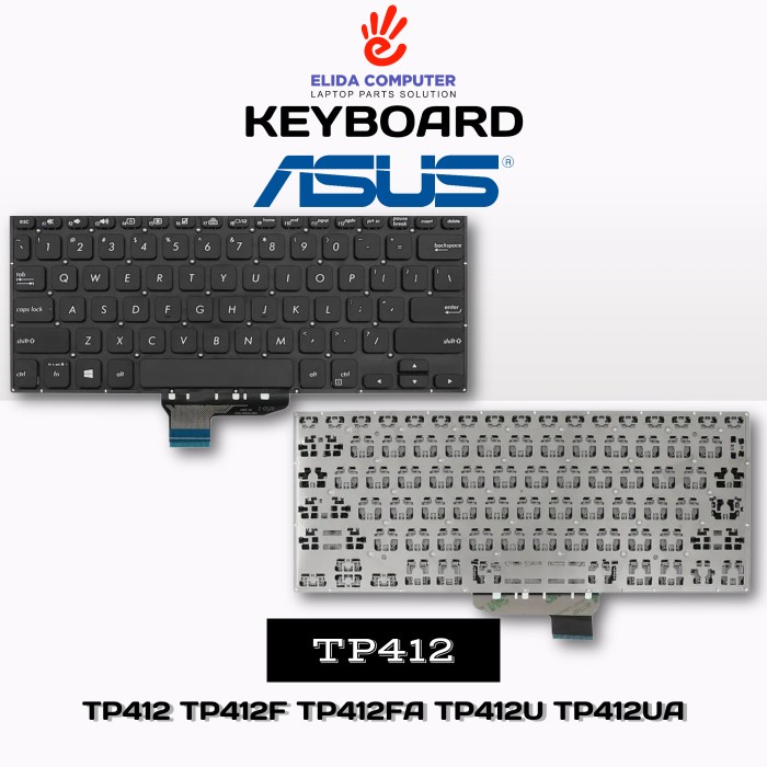 Keyboard Asus VivoBook Flip 14 TP412 TP412UR TP412FA TP412F