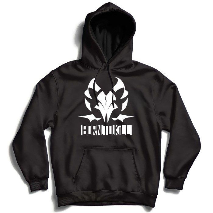 jaket pria Jaket Hoodie Blue Archive Onikata Kayoko Born To Kill - Pria Wanita - Hitam, M(F1X5) hood