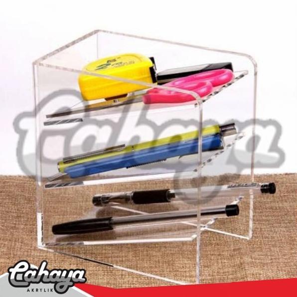 

Akrilik tempat pulpen/ peralatan kantor/ perlengkapan toko/minimarket