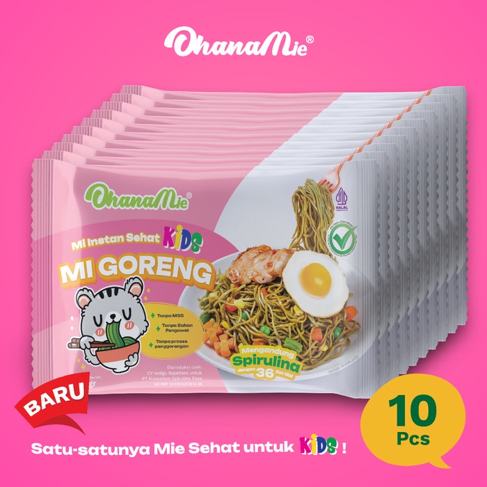 

Mie Goreng Instan Anak Sehat Tanpa Pengawet Ohana Mie - 10 pcs