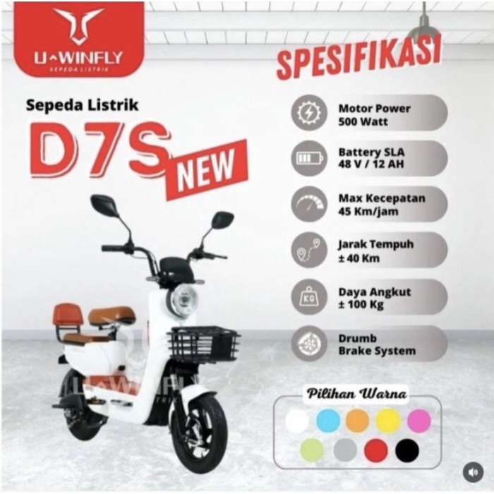 Sepeda Listrik Uwinfly D7S