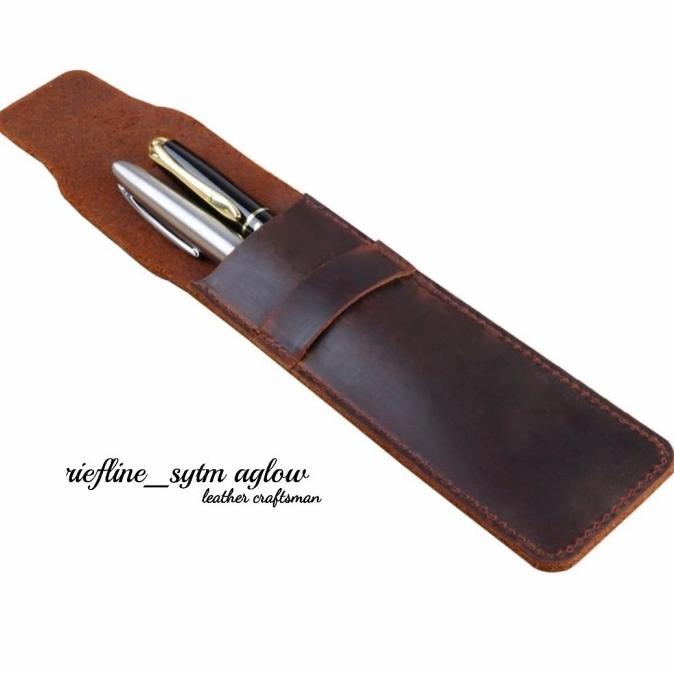 

tempat pulpen meja kantor tempat alat kantor bahan dari kulit asli
